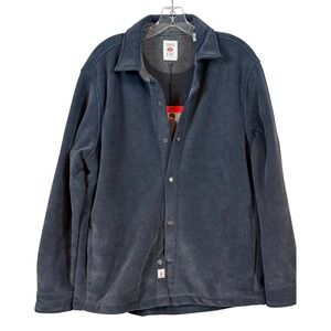 NWT Copper & Oak Mens Gray Corduroy Snap Front Shirt Jacket Shacket •M• Gorpcore